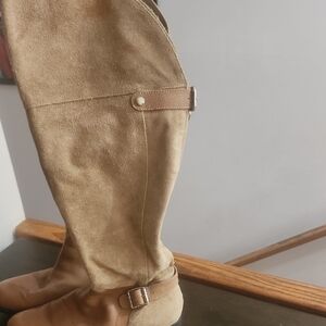 Naturalizer Over-the-Knee Suede Boots in Tan